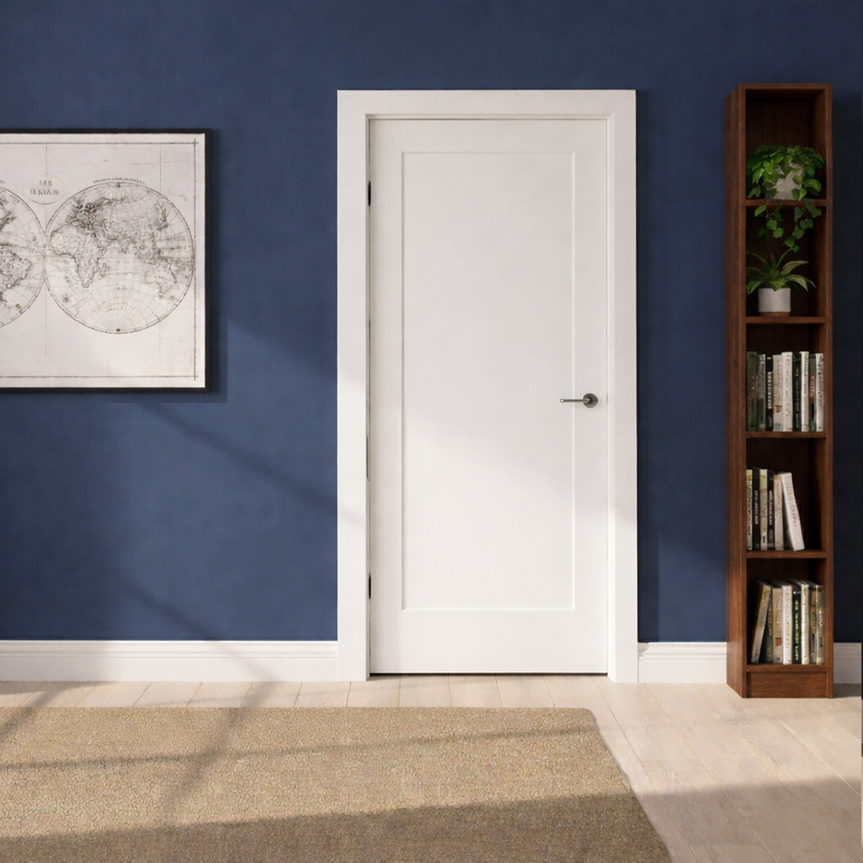 Ivanees 1-Panel Solid Core Shaker Door Slab 96 Inch Height