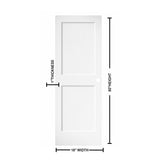 Ivanees 2-Panel Hollow Core Molded Shaker Door Slab 80 Inch Height