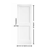 Ivanees 2-Panel Hollow Core Molded Shaker Door Slab 80 Inch Height