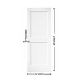 Ivanees 2-Panel Hollow Core Molded Shaker Door Slab 80 Inch Height