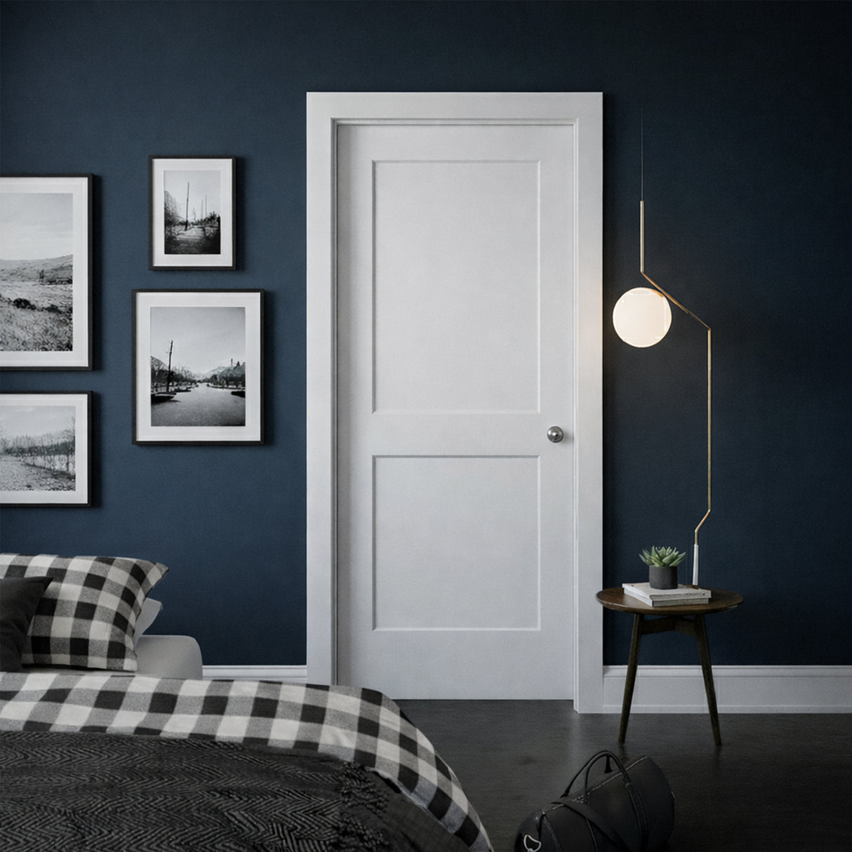 Ivanees 2-Panel Hollow Core Molded Shaker Door Slab 80 Inch Height
