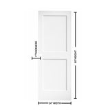 Ivanees 2-Panel Hollow Core Molded Shaker Door Slab 80 Inch Height