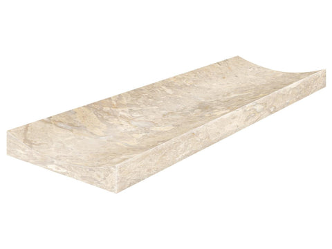 4 x 12 in Impero Reale Fluto Honed Marble Tile