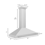 ZLINE 48 in. Convertible Stainless Steel Range Hood with Stainless Steel Handle (KB4STX-48)