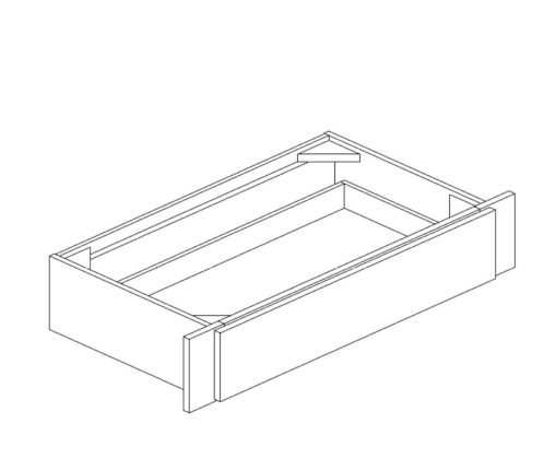 Liberty Shaker Grey - 36 Inch Vanity Knee Drawer Cabinet - 36" Width x 7.5" Height x 21" Depth