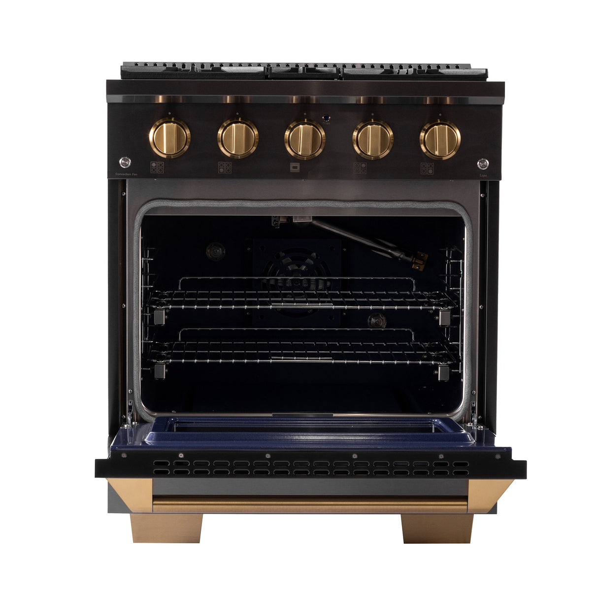 KUCHT Gemstone Professional 30 in. 4.2 cu. ft. Propane Gas Range with Sealed Burners and Convection Oven in Titanium Stainless Steel