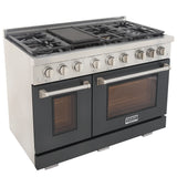 KUCHT Professional 48 in. 6.7 cu. ft. Propane Gas Range Two Ovens - One Convection - with True Simmer Burners