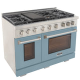 KUCHT Professional 48 in. 6.7 cu. ft. Propane Gas Range with Sealed Burners, Griddle and Two Ovens - One Convection