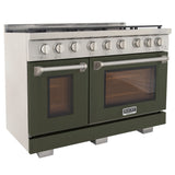 KUCHT Professional 48 in. 6.7 cu. ft. Propane Gas Range with Sealed Burners, Griddle and Two Ovens - One Convection