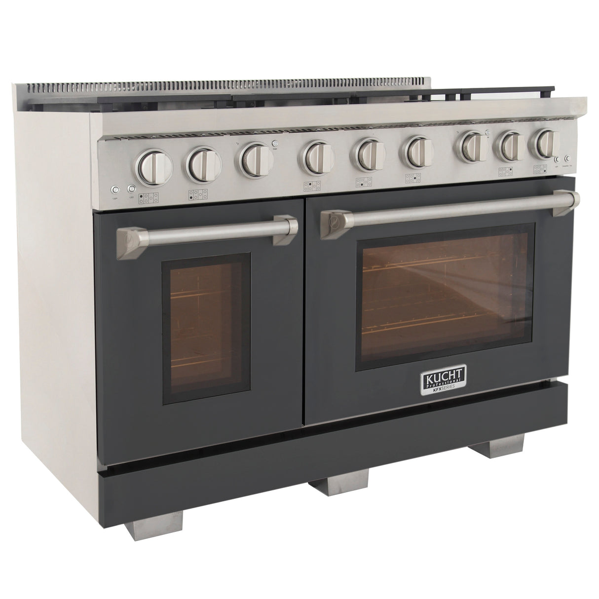 KUCHT Professional 48 in. 6.7 cu. ft. Propane Gas Range with Sealed Burners, Griddle and Two Ovens - One Convection