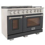 KUCHT Professional 48 in. 6.7 cu. ft. Propane Gas Range with Sealed Burners, Griddle and Two Ovens - One Convection