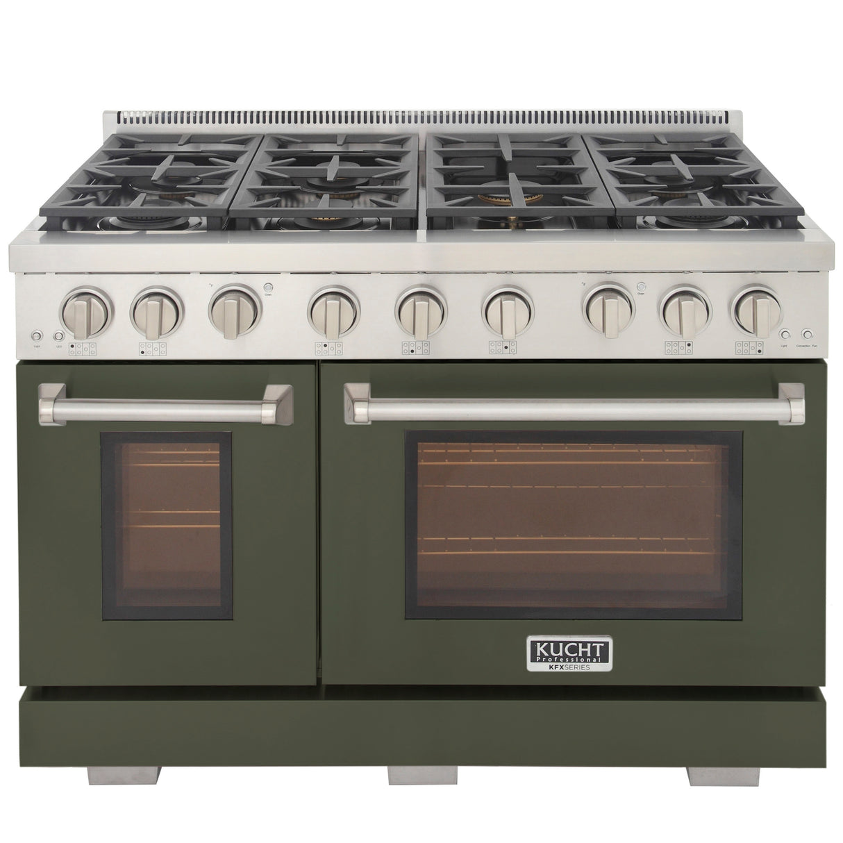 KUCHT Professional 48 in. 6.7 cu. ft. Propane Gas Range with Sealed Burners, Griddle and Two Ovens - One Convection