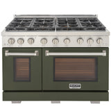 KUCHT Professional 48 in. 6.7 cu. ft. Propane Gas Range with Sealed Burners, Griddle and Two Ovens - One Convection