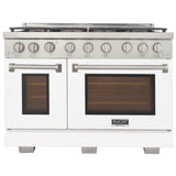 KUCHT Professional 48 in. 6.7 cu. ft. Propane Gas Range Two Ovens - One Convection - with True Simmer Burners
