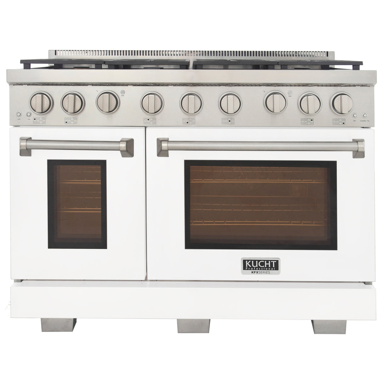 KUCHT Professional 48 in. 6.7 cu. ft. Propane Gas Range with Sealed Burners, Griddle and Two Ovens - One Convection