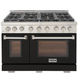 KUCHT Professional 48 in. 6.7 cu. ft. Propane Gas Range with Sealed Burners, Griddle and Two Ovens - One Convection