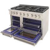 KUCHT Professional 48 in. 6.7 cu. ft. Propane Gas Range Two Ovens - One Convection - with True Simmer Burners