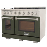 KUCHT Professional 48 in. 6.7 cu. ft. Propane Gas Range with Sealed Burners, Griddle and Two Ovens - One Convection