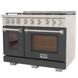 KUCHT Professional 48 in. 6.7 cu. ft. Propane Gas Range Two Ovens - One Convection - with True Simmer Burners