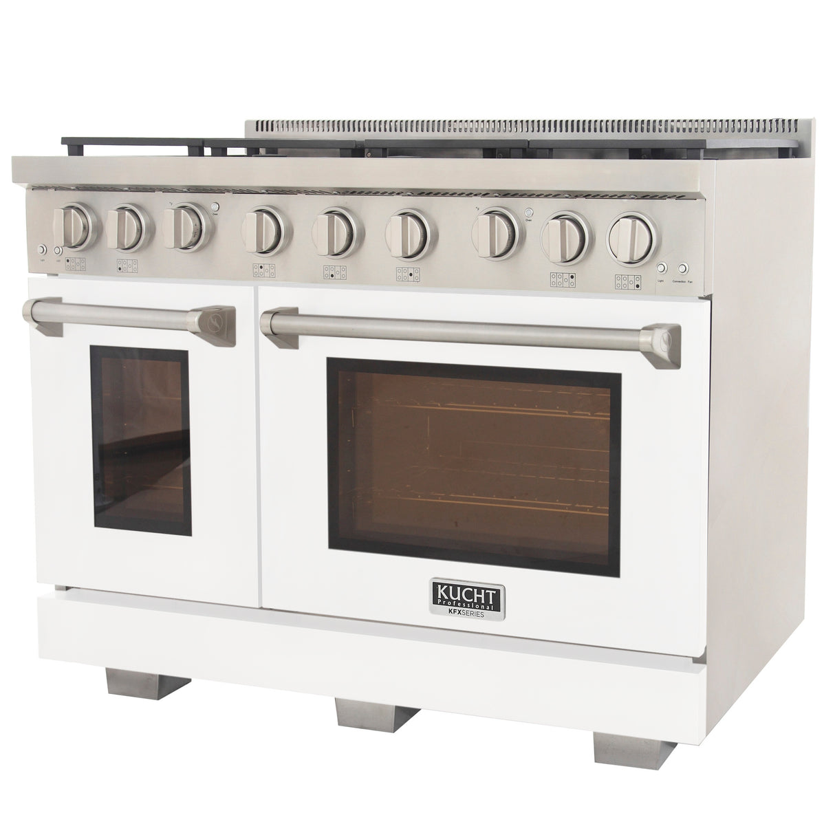 KUCHT Professional 48 in. 6.7 cu. ft. Propane Gas Range with Sealed Burners, Griddle and Two Ovens - One Convection