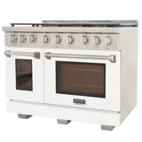 KUCHT Professional 48 in. 6.7 cu. ft. Propane Gas Range with Sealed Burners, Griddle and Two Ovens - One Convection