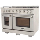 KUCHT Professional 48 in. 6.7 cu. ft. Propane Gas Range Two Ovens - One Convection - with True Simmer Burners