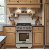 KUCHT Professional 24 in. 2.5 cu. ft. Natural Gas Range and Convection Oven in Stainless Steel with True Simmer Burners