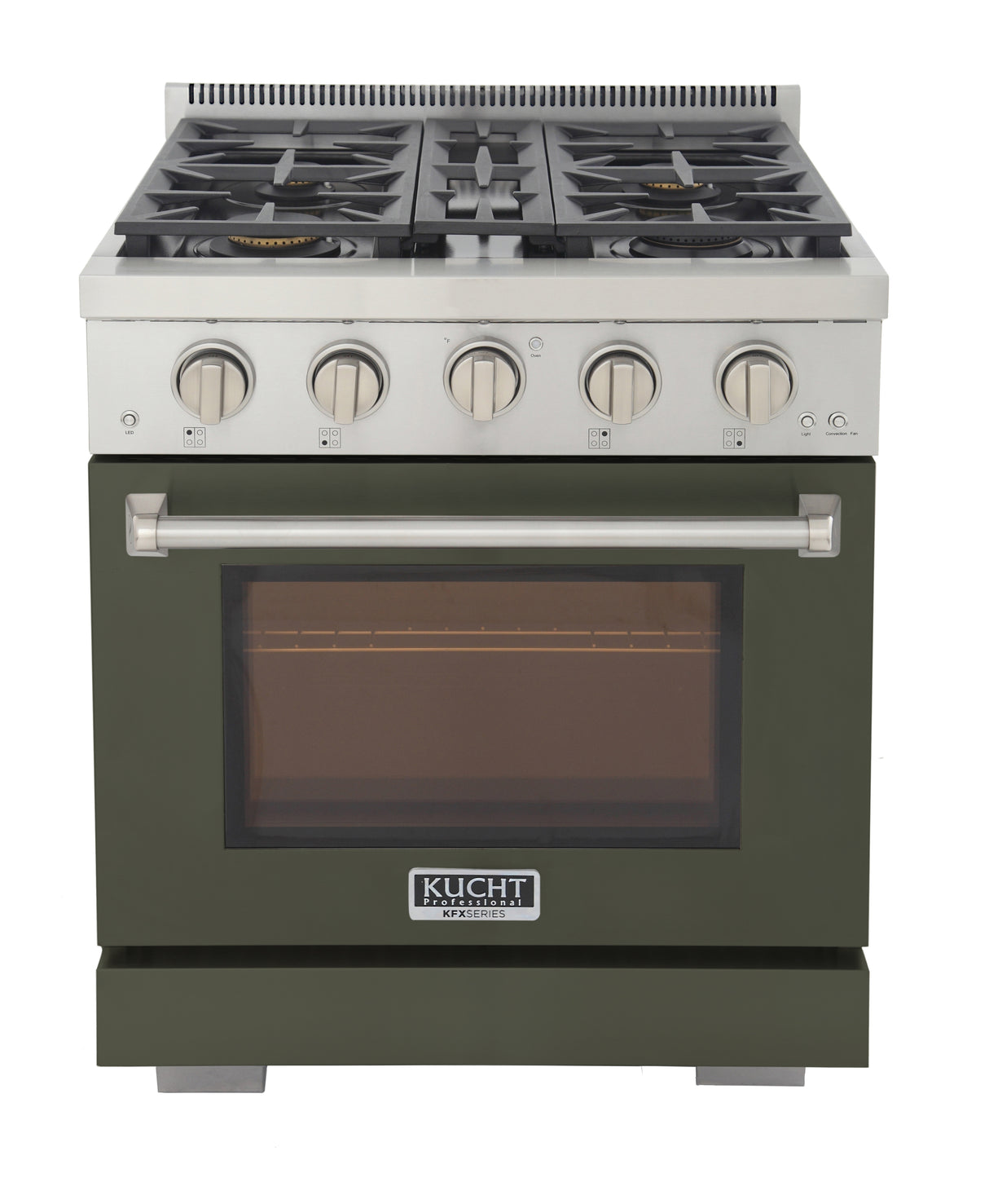KUCHT Professional 30 in. 4.2 cu. ft. Natural Gas Range and Convection Oven with True Simmer Burners