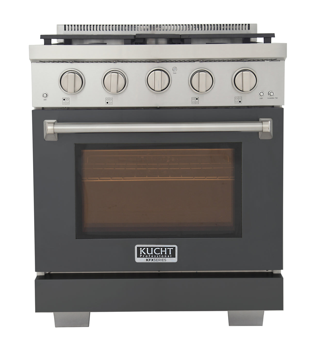 KUCHT Professional 30 in. 4.2 cu. ft. Natural Gas Range and Convection Oven with True Simmer Burners