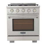 KUCHT Professional 30 in. 4.2 cu. ft. Natural Gas Range and Convection Oven with True Simmer Burners