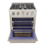 KUCHT Professional 30 in. 4.2 cu. ft. Natural Gas Range and Convection Oven with True Simmer Burners