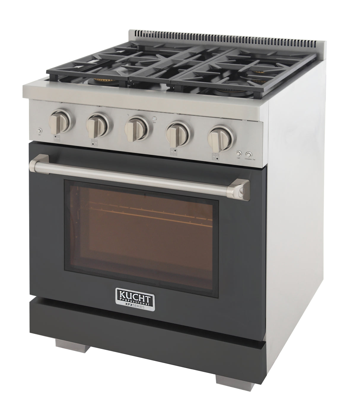 KUCHT Professional 30 in. 4.2 cu. ft. Natural Gas Range and Convection Oven with True Simmer Burners