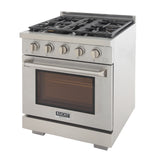 KUCHT Professional 30 in. 4.2 cu. ft. Natural Gas Range and Convection Oven with True Simmer Burners