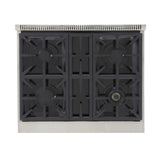 KUCHT Professional 30 in. Natural Gas Range Top with Sealed Burners Stainless Steel