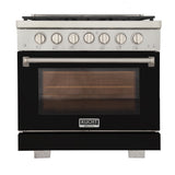 KUCHT Professional 36 in. 5.2 cu. ft. Natural Gas Range and Convection Oven with True Simmer Burners