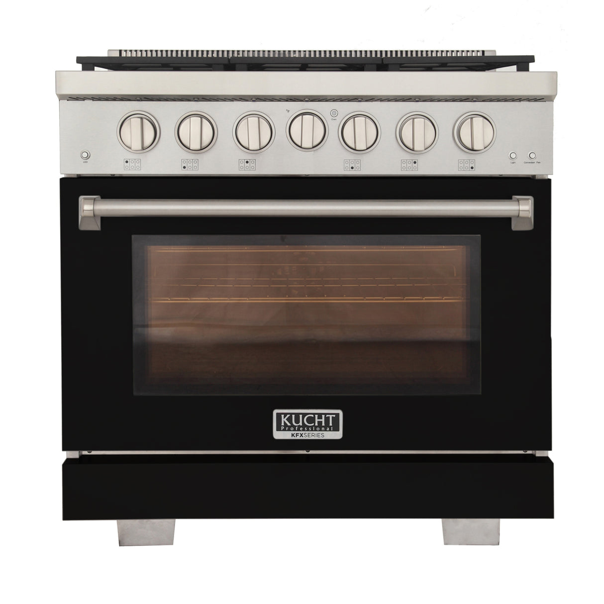 KUCHT Professional 36 in. 5.2 cu. ft. Natural Gas Range with Sealed Burners and Convection Oven