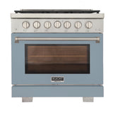 KUCHT Professional 36 in. 5.2 cu. ft. Propane Gas Range and Convection Oven with True Simmer Burners
