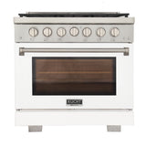 KUCHT Professional 36 in. 5.2 cu. ft. Propane Gas Range and Convection Oven with True Simmer Burners
