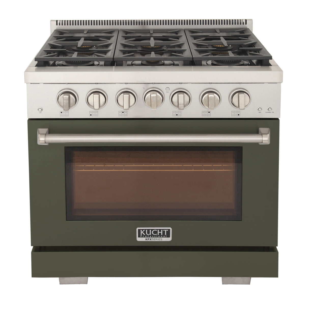KUCHT Professional 36 in. 5.2 cu. ft. Propane Gas Range and Convection Oven with True Simmer Burners