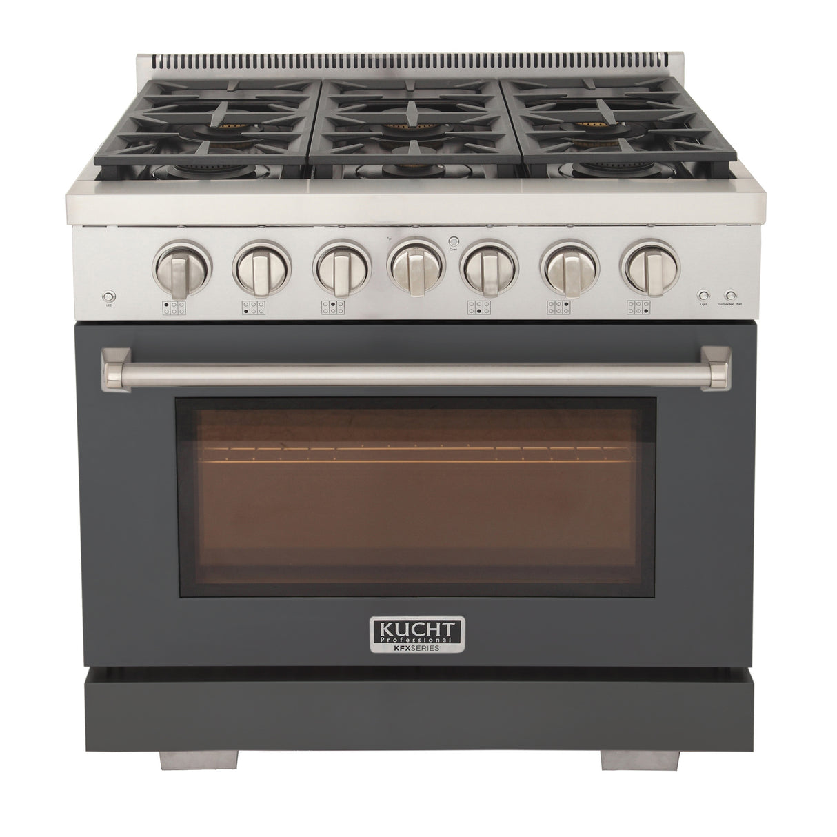 KUCHT Professional 36 in. 5.2 cu. ft. Propane Gas Range and Convection Oven with True Simmer Burners