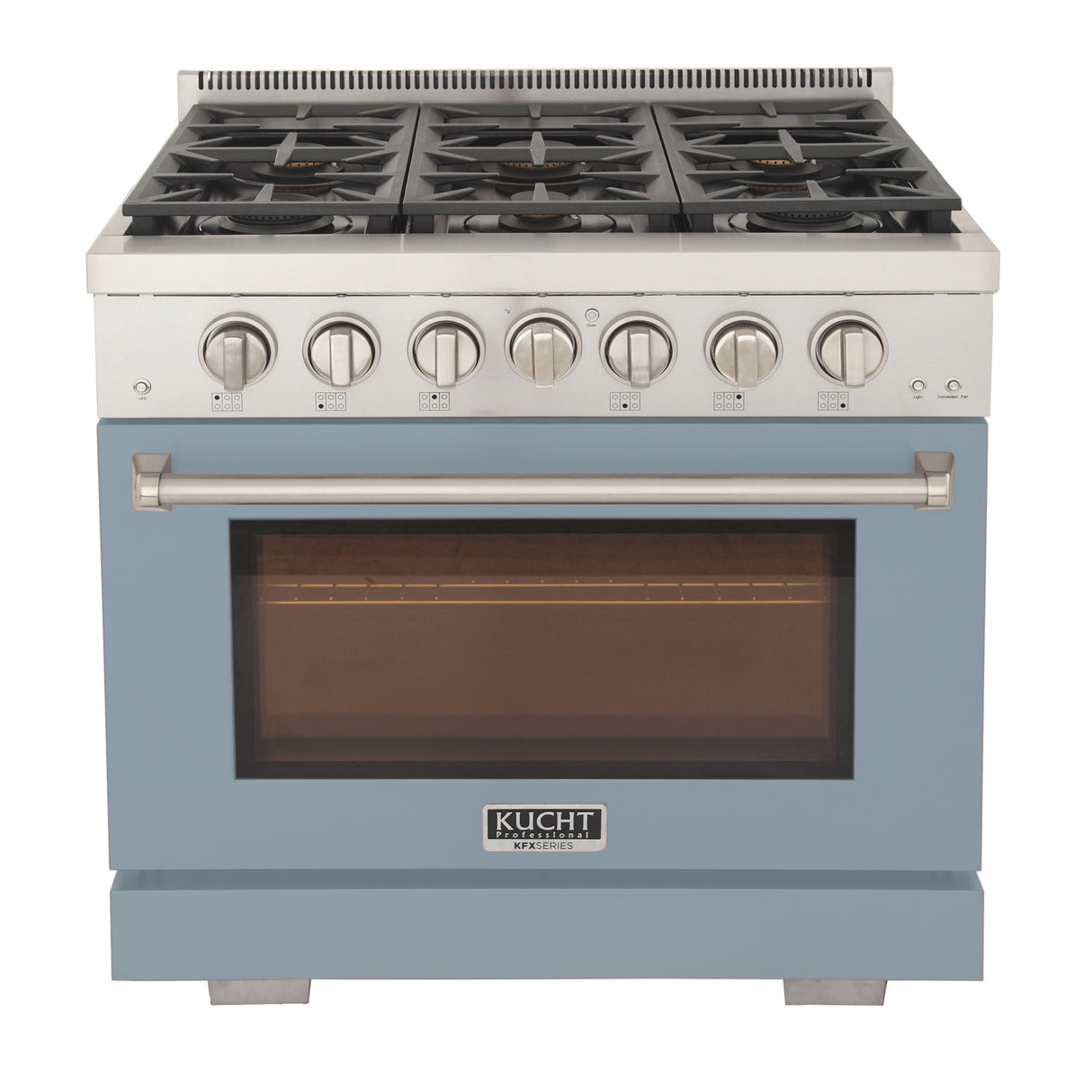 KUCHT Professional 36 in. 5.2 cu. ft. Propane Gas Range and Convection Oven with True Simmer Burners