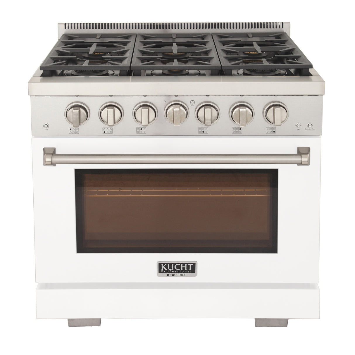 KUCHT Professional 36 in. 5.2 cu. ft. Natural Gas Range with Sealed Burners and Convection Oven