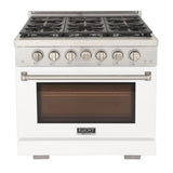 KUCHT Professional 36 in. 5.2 cu. ft. Natural Gas Range with Sealed Burners and Convection Oven