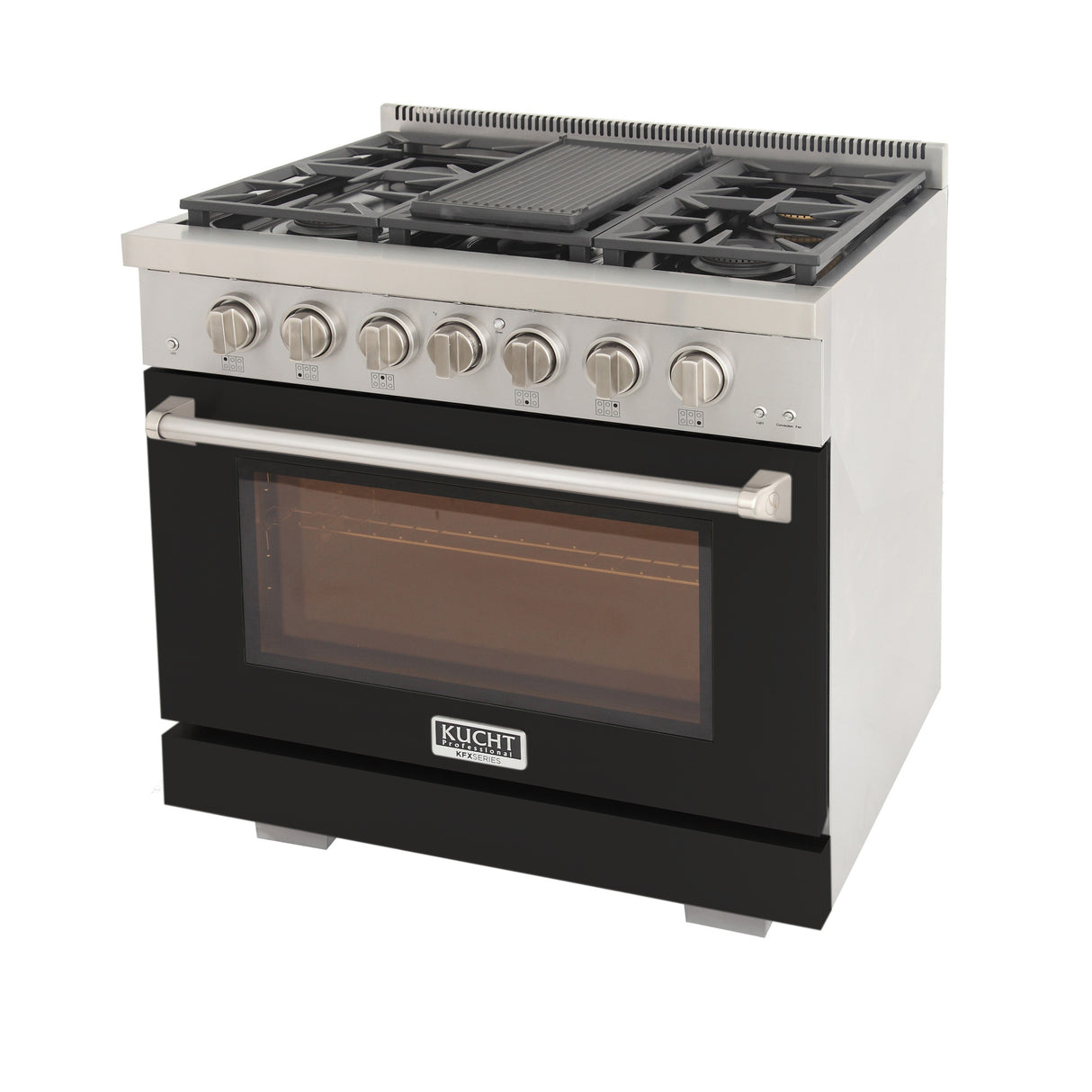 KUCHT Professional 36 in. 5.2 cu. ft. Natural Gas Range and Convection Oven with True Simmer Burners