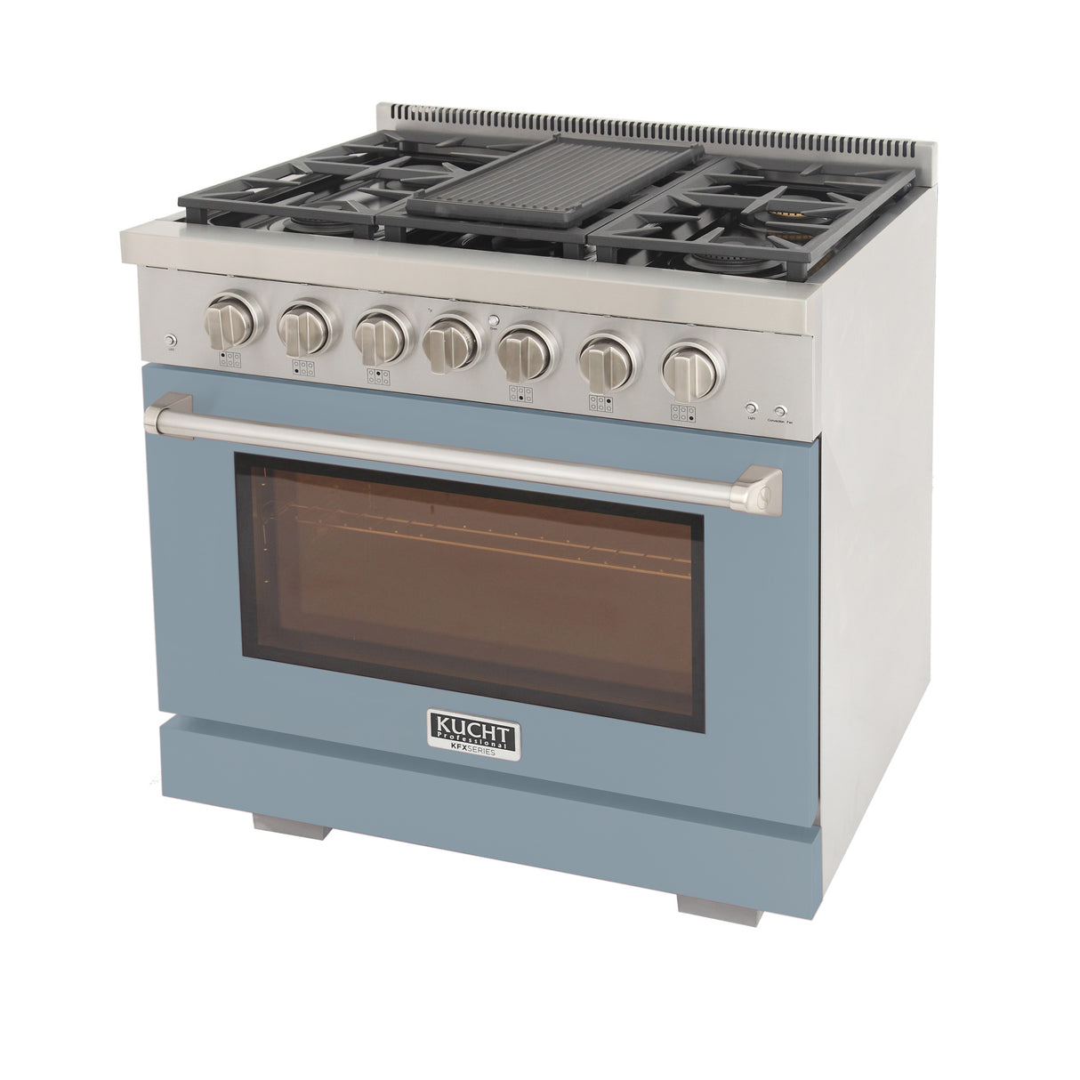 KUCHT Professional 36 in. 5.2 cu. ft. Propane Gas Range and Convection Oven with True Simmer Burners