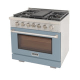 KUCHT Professional 36 in. 5.2 cu. ft. Propane Gas Range and Convection Oven with True Simmer Burners