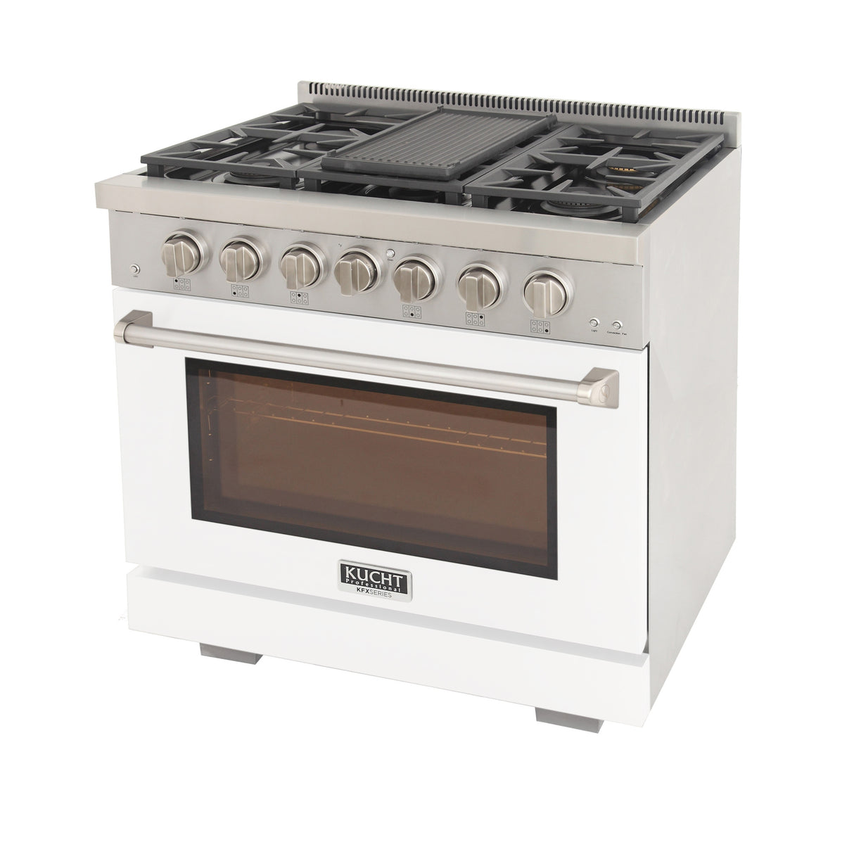KUCHT Professional 36 in. 5.2 cu. ft. Propane Gas Range with Sealed Burners and Convection Oven