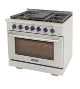 KUCHT Professional 36 in. 5.2 cu. ft. Propane Gas Range with Sealed Burners and Convection Oven in Stainless Steel With Knobs