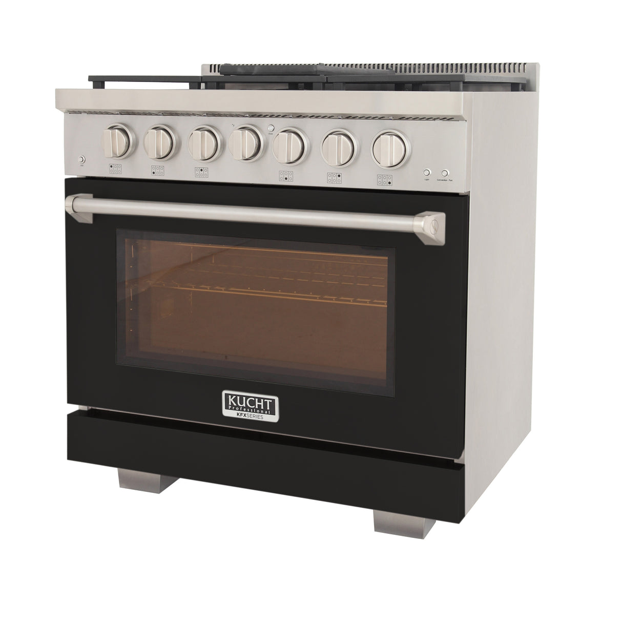 KUCHT Professional 36 in. 5.2 cu. ft. Propane Gas Range with Sealed Burners and Convection Oven