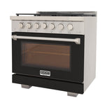 KUCHT Professional 36 in. 5.2 cu. ft. Propane Gas Range with Sealed Burners and Convection Oven
